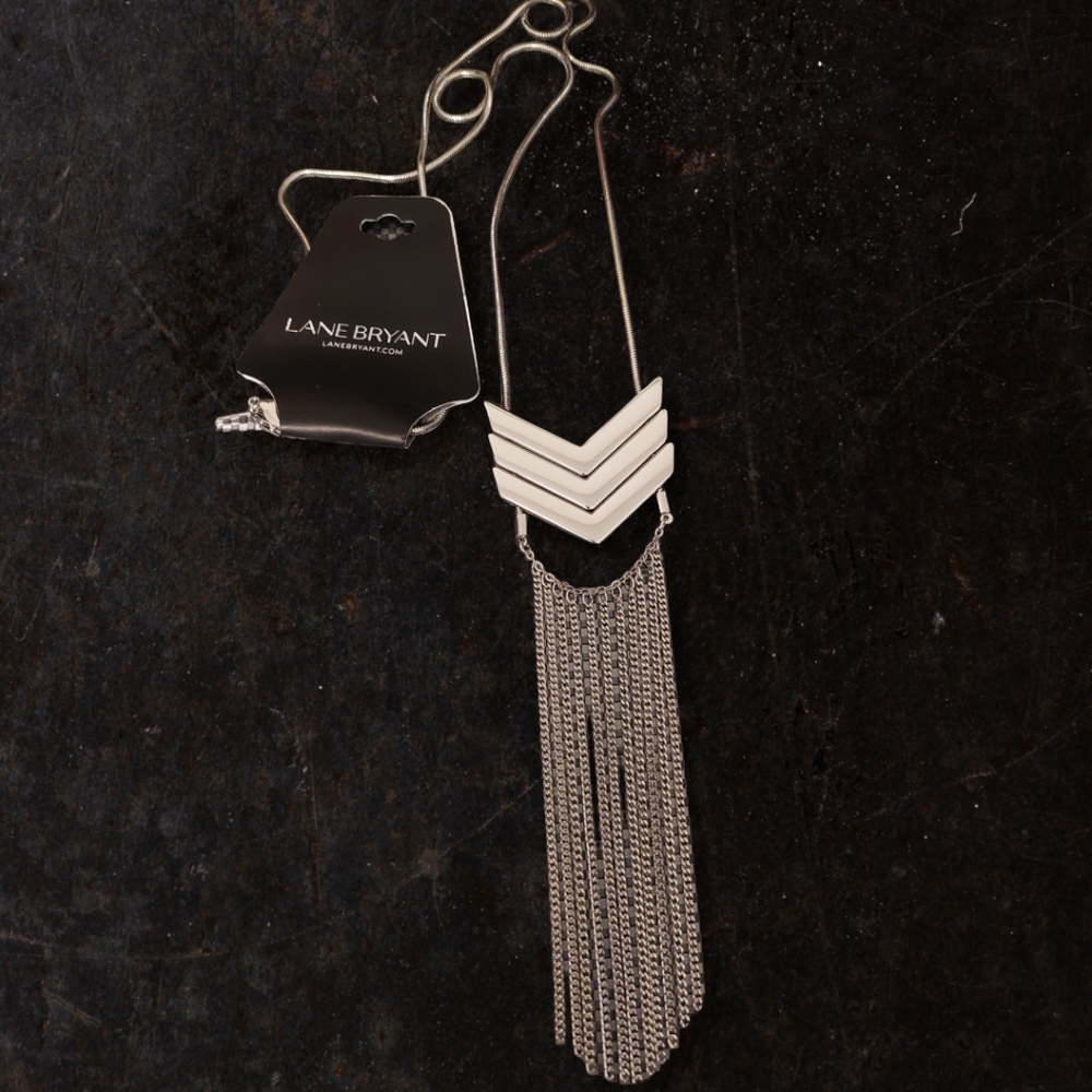 Lane Bryant Silver Rope 3 Arrow Necklace
